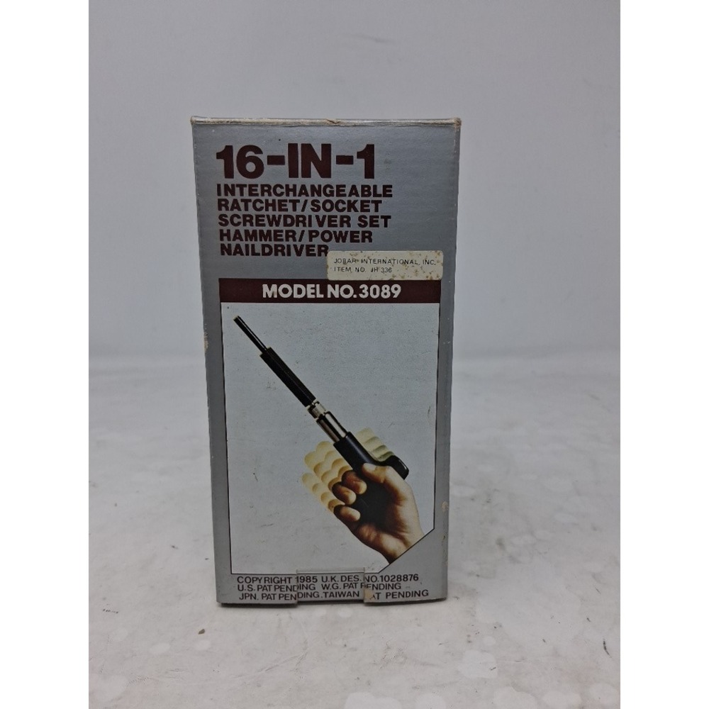 Jobar International 16-in-1 Ratchet Screwdriver Hammer Nail Driver Set 3089. I